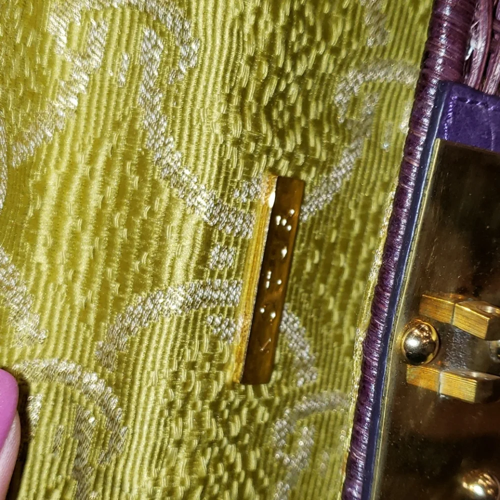 Vintage KOTUR Raisin Purple Jardines‎ Clutch